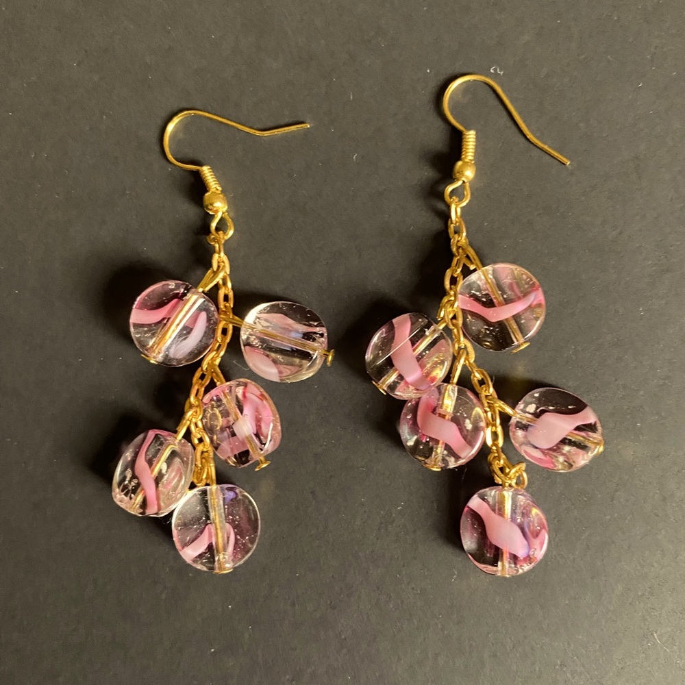 3 for 15. Handmade Glass Dangle Earrings